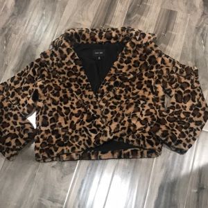 Fuzzy Leopard Jacket